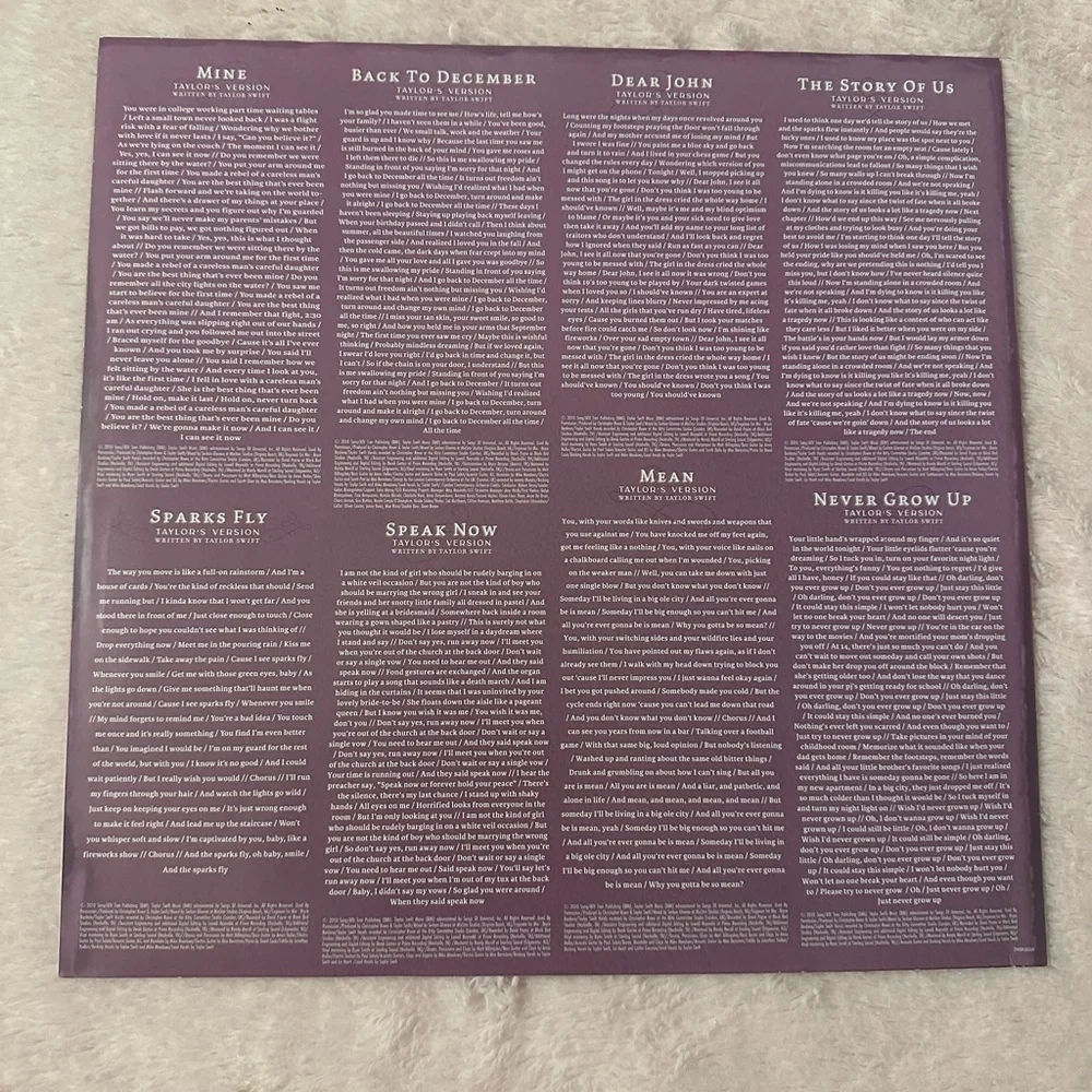 taylor swift speak now record